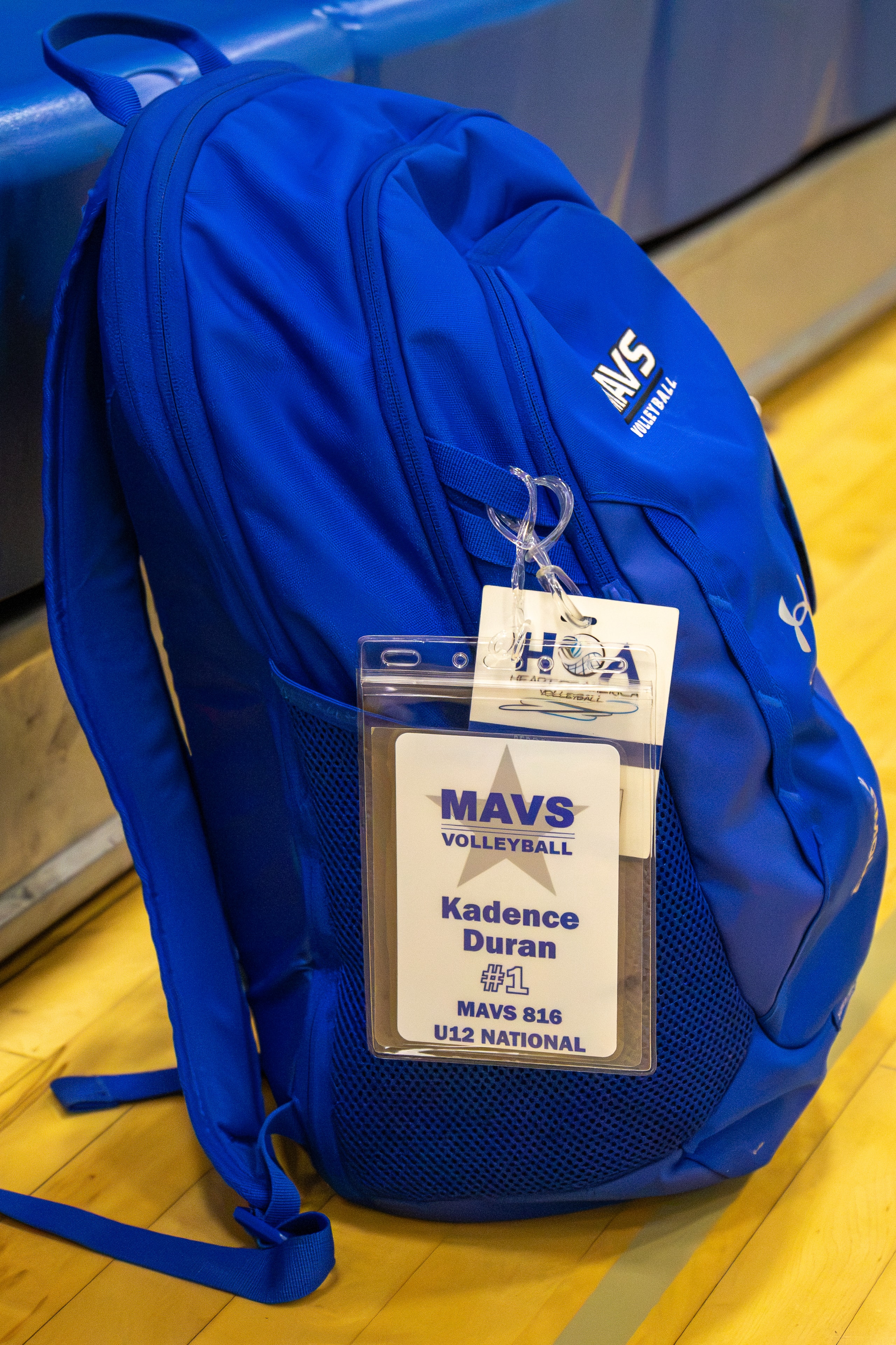 Mavericks Classic volleyball bag tag design